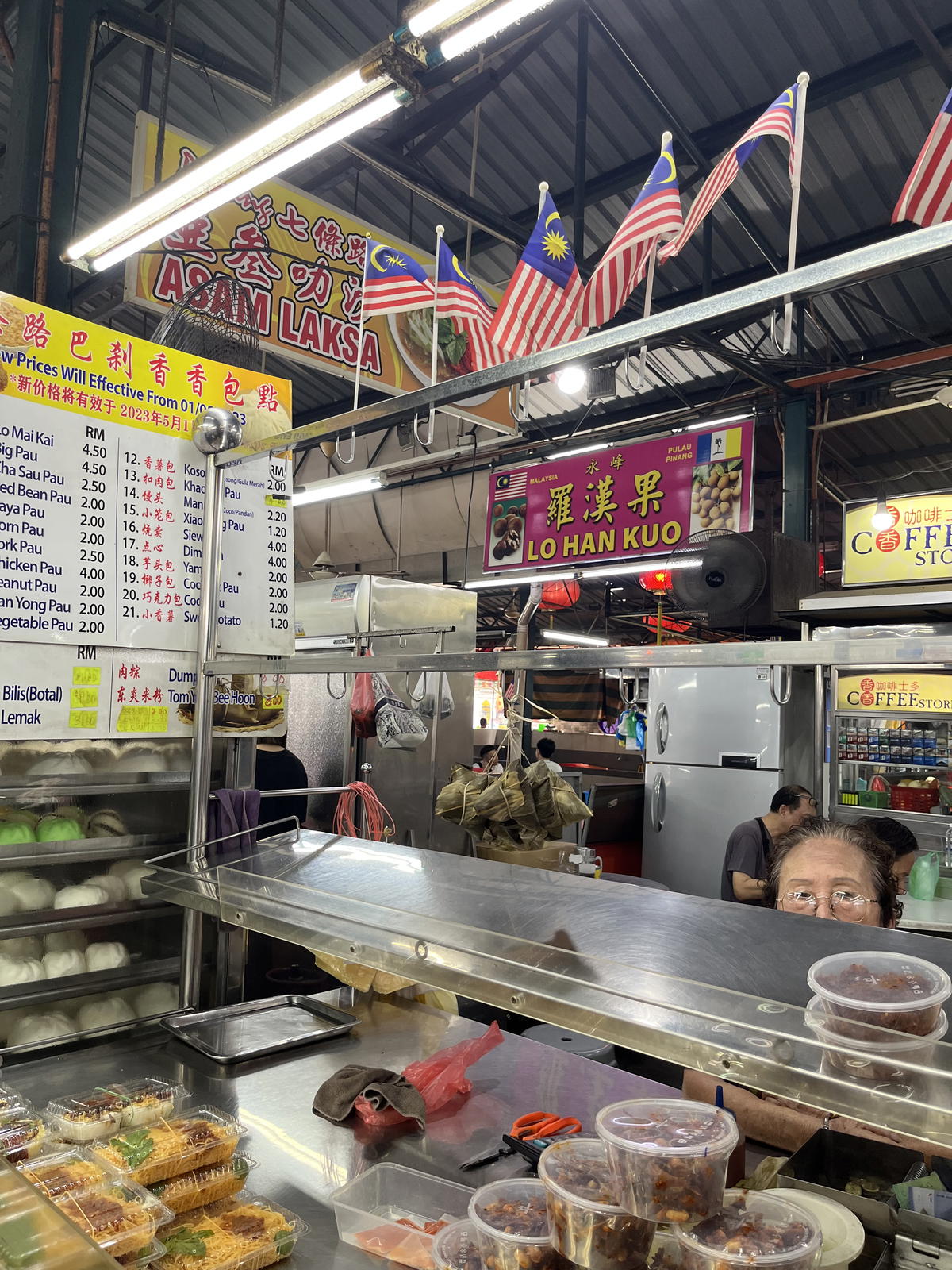 Lim Hiang Eng at her stall