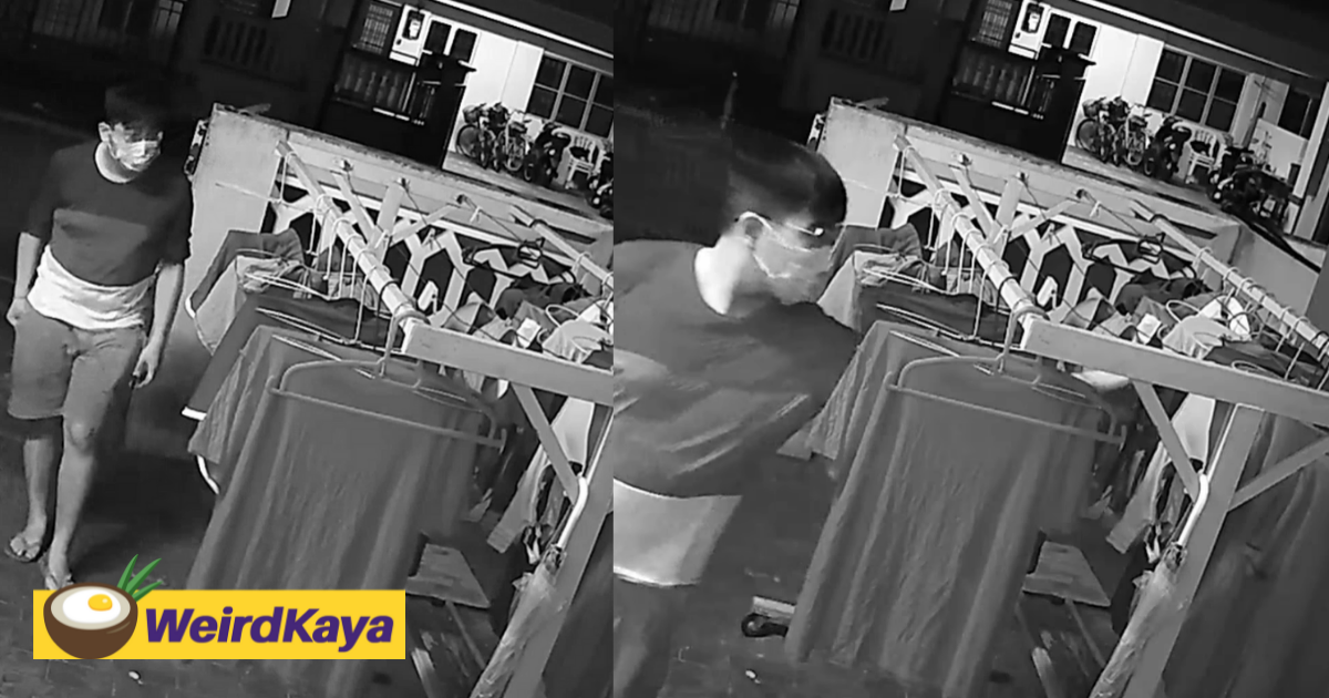 [video] man caught stealing female underwear at student hostel in kampar | weirdkaya