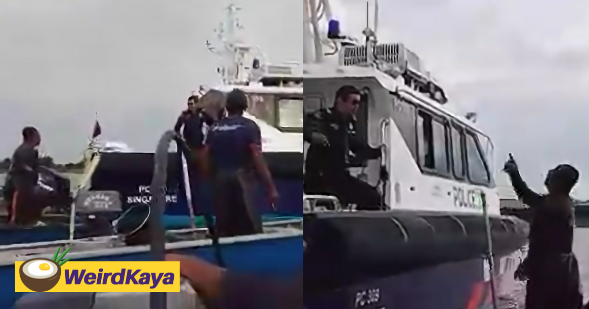 Viral video shows johor fishermen allegedly chased off m'sian waters by sg coast guard | weirdkaya