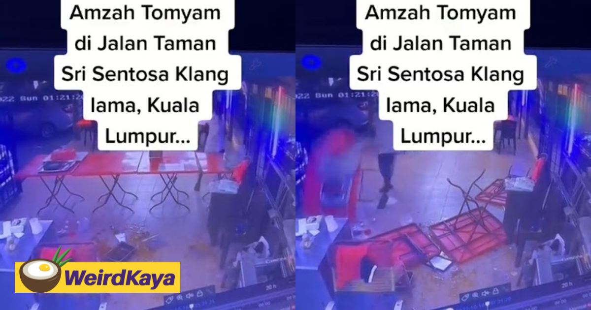 M'sian man thrashes tomyum restaurant in kl after he was told food had sold out | weirdkaya