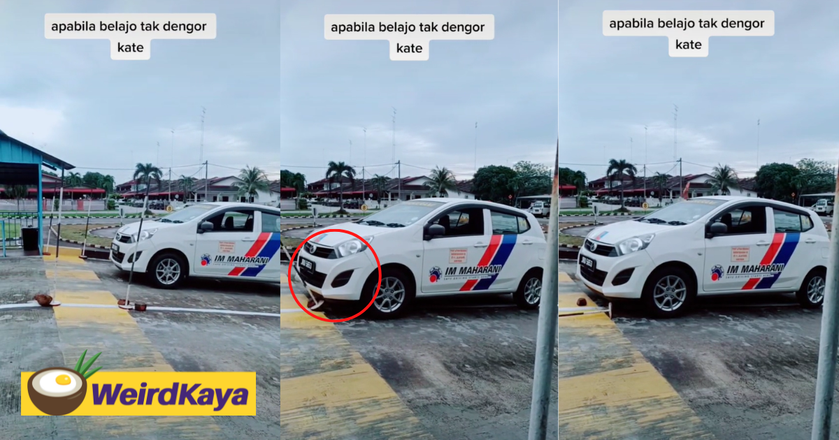 Watch this m'sian driving instructor completely lose his sh*t over student driving up the slope | weirdkaya