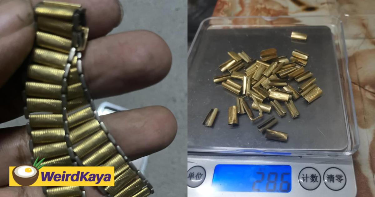 M'sian man discovers rm10k worth of gold inside watch strap he bought for rm10 | weirdkaya