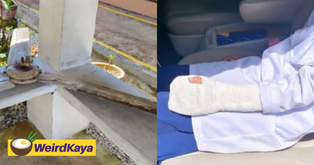 8yo student fractures her finger after ceiling fan fell on her during class | weirdkaya