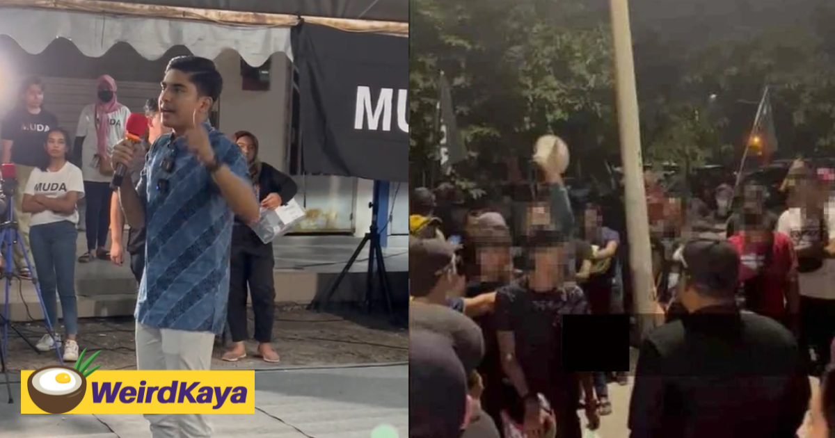 Group of youths heckle syed saddiq with shouts of 