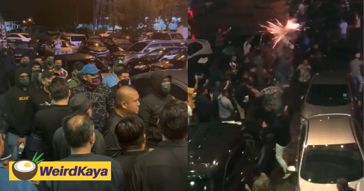Muda event gets disrupted by rowdy youths, firecrackers & bottles in muar | weirdkaya