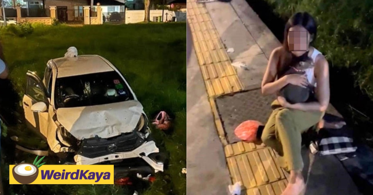 M'sian Woman Crashed Her Car And Tells Rescuers She's Worried About Her Cat Not Herself
