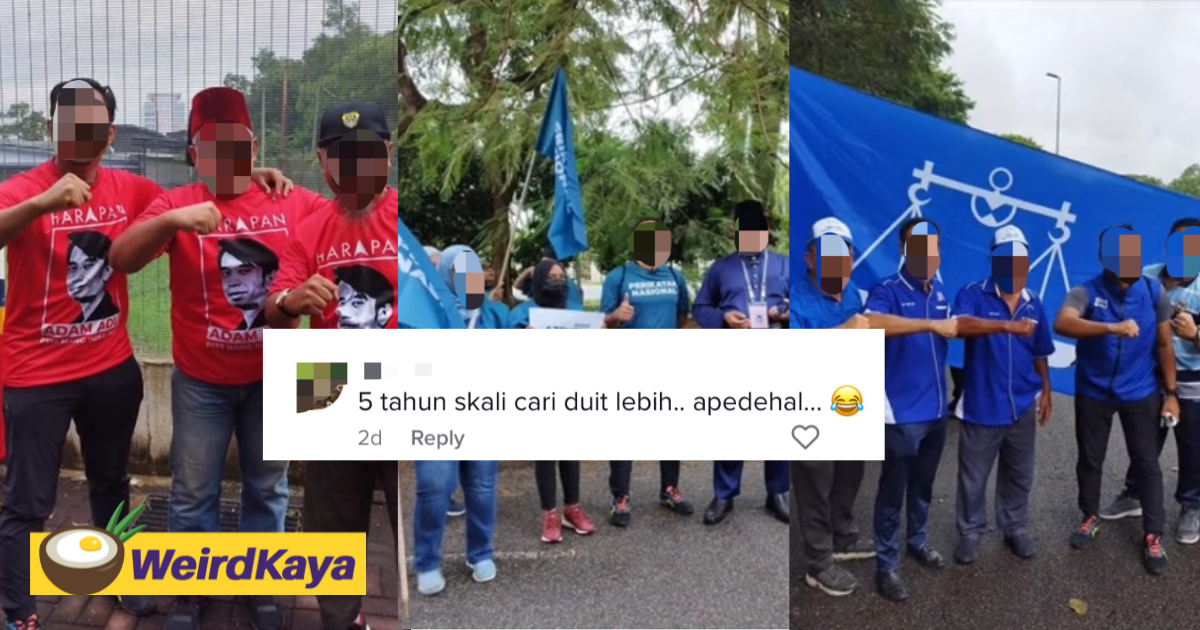 This m'sian dude joined different ge15 political rallies just to get free t-shirts | weirdkaya