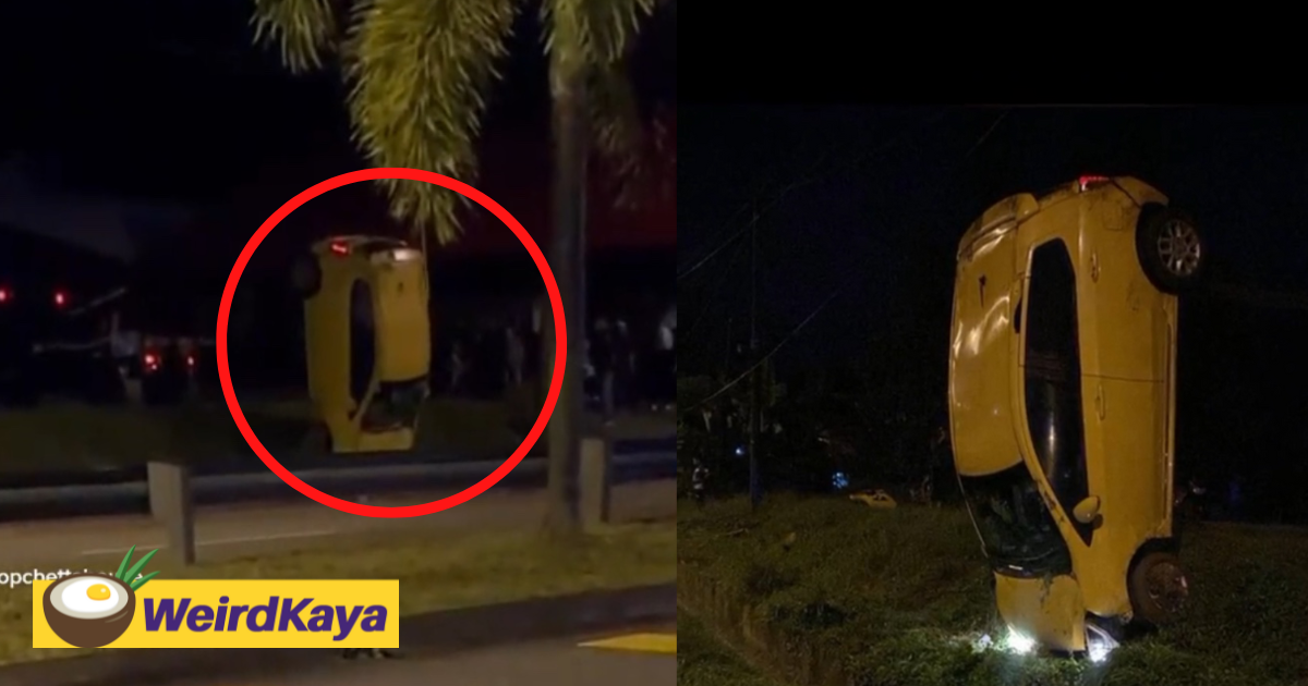 King myvi's in trouble again, this time in an upright position | weirdkaya