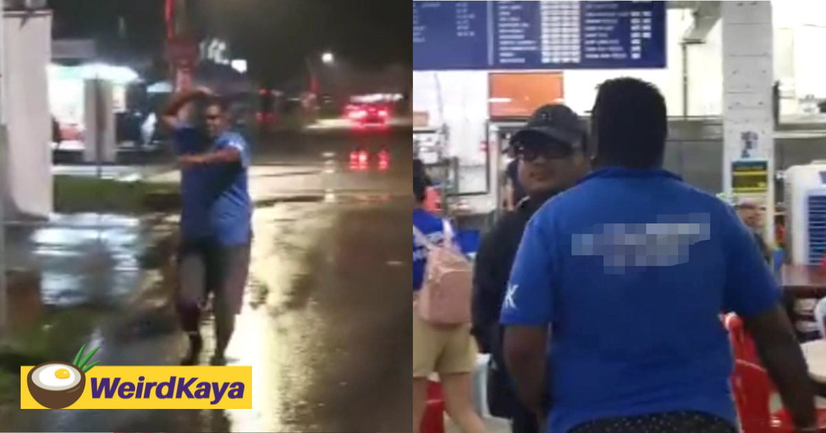 [video] two m'sian men allegedly intimidate and throw glass bottles at reporters covering bn campaign trail | weirdkaya