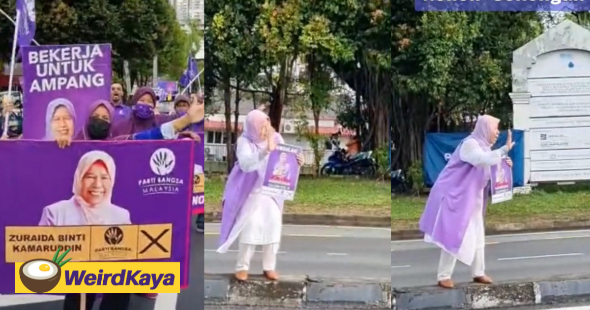 Zuraida kamaruddin 'fishes' for votes in the middle of the road, m'sians unimpressed | weirdkaya
