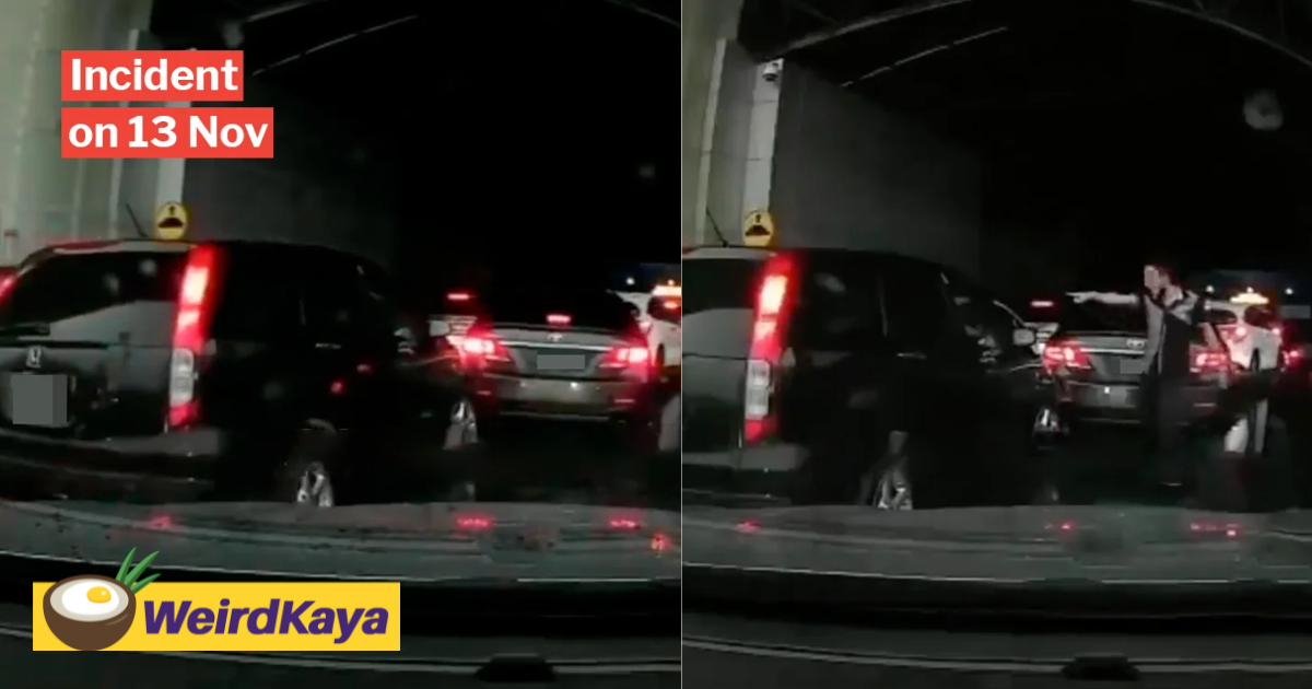 Tempers fly after sg-registered honda hits m'sian toyota twice at jb checkpoint | weirdkaya