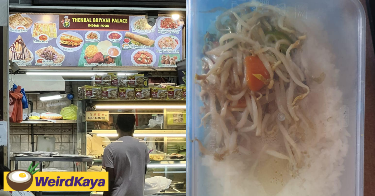 Sg man accuses stall of 'daylight robbery' for charging rm11 for rice and beansprouts | weirdkaya