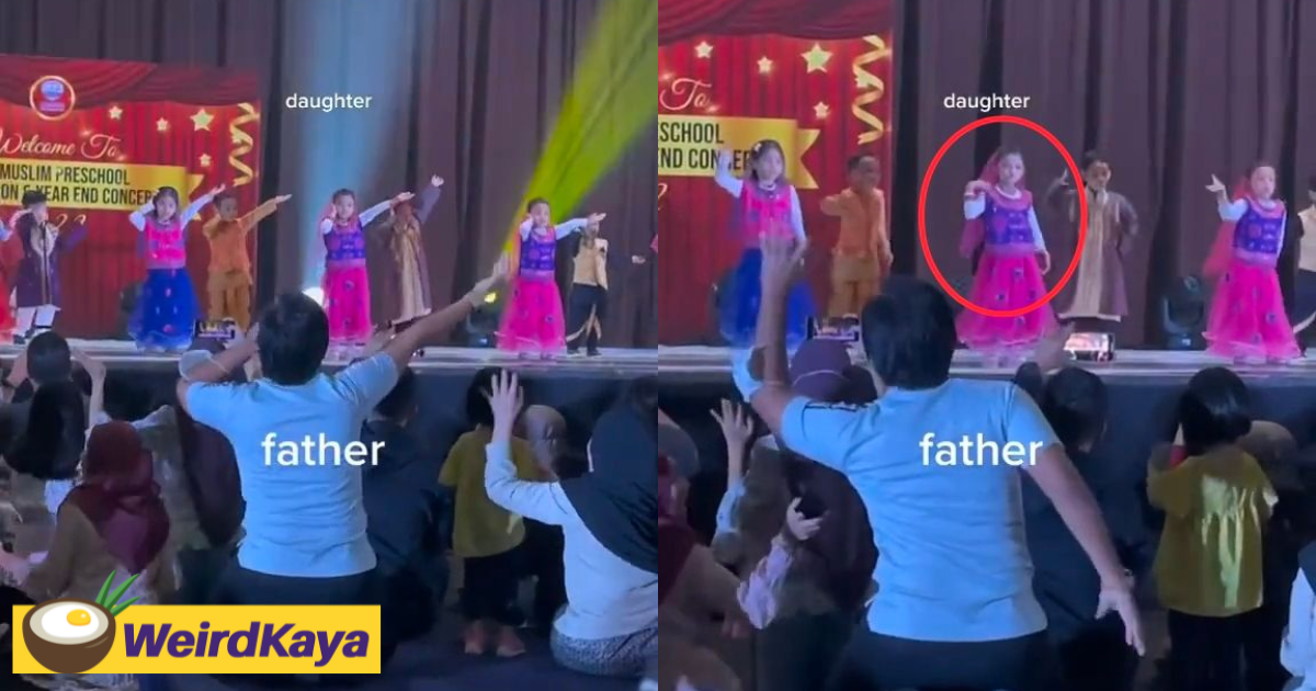 M'sians gush over adorable clip of father's offstage guidance during daughter's dance performance | weirdkaya