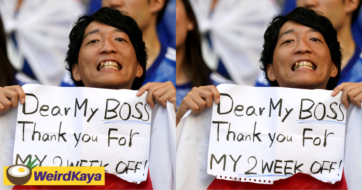 Japanese football fan thanks boss for permitting him two weeks off to watch fifa world cup in qatar | weirdkaya