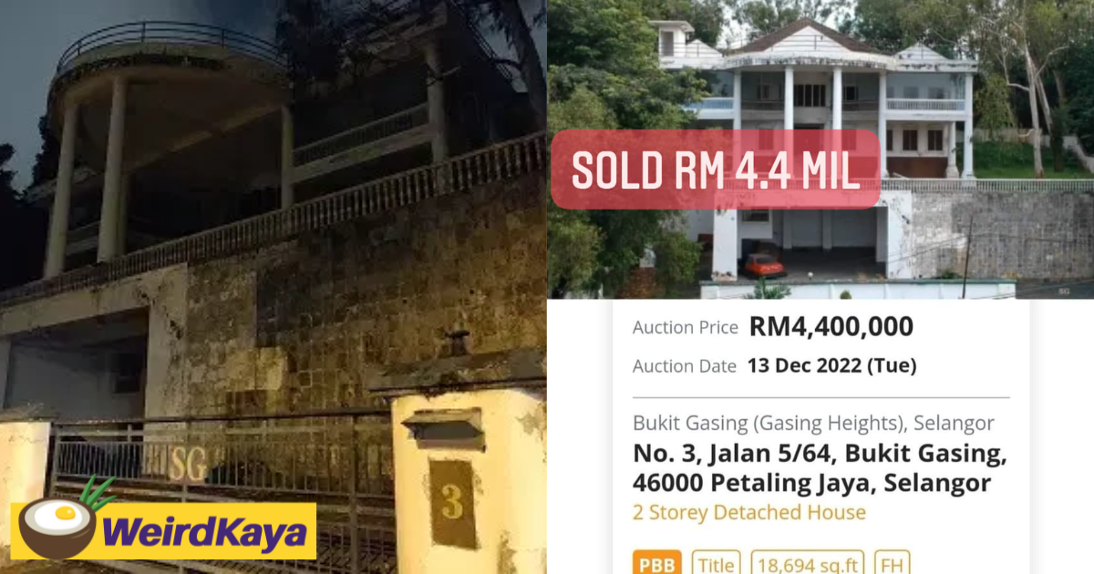Haunted mansion at bukit gasing has been bought at rm4. 4 million by unknown buyer | weirdkaya