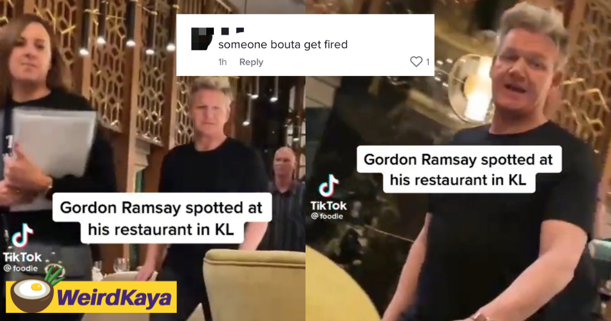 Gordon ramsay drops by his bar & grill restaurant in sunway, surprises diners | weirdkaya