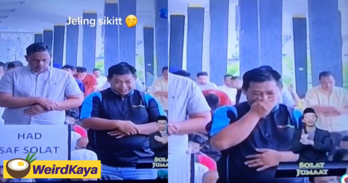 M'sian man blushes upon noticing camera during friday prayers & becomes an internet sensation | weirdkaya