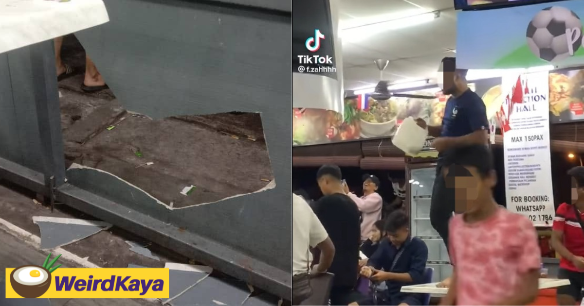 Rowdy football fans leave sabah restaurant in tatters during world cup finals | weirdkaya