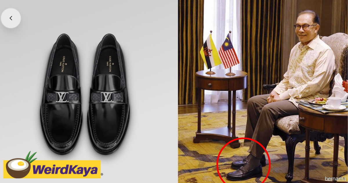 Anwar defends rm5k lv shoes, says it was a gift from johor sultan | weirdkaya