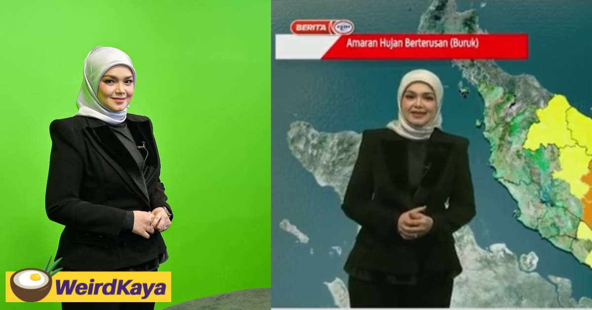 Dato' sri siti nurhaliza delivers weather report on rtm and we just can't get enough of her | weirdkaya