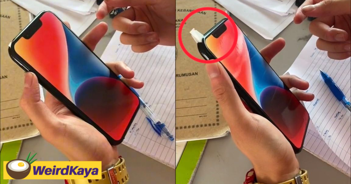 M'sian teacher catches student bringing iphone 14 to school, turns out to be correction tape | weirdkaya