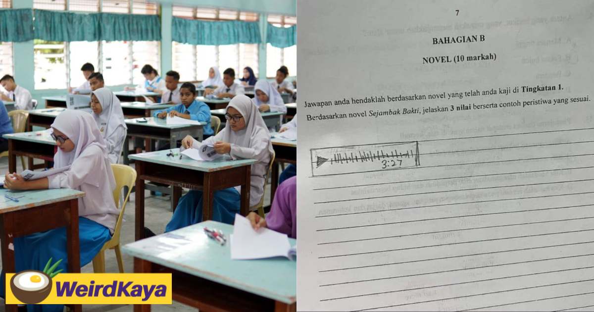 M'sian student's voice note drawing on exam paper fuels concern over education system | weirdkaya