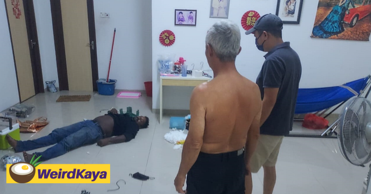 Thief breaks into man's home in negeri sembilan, drinks his liquor & passes out drunk | weirdkaya