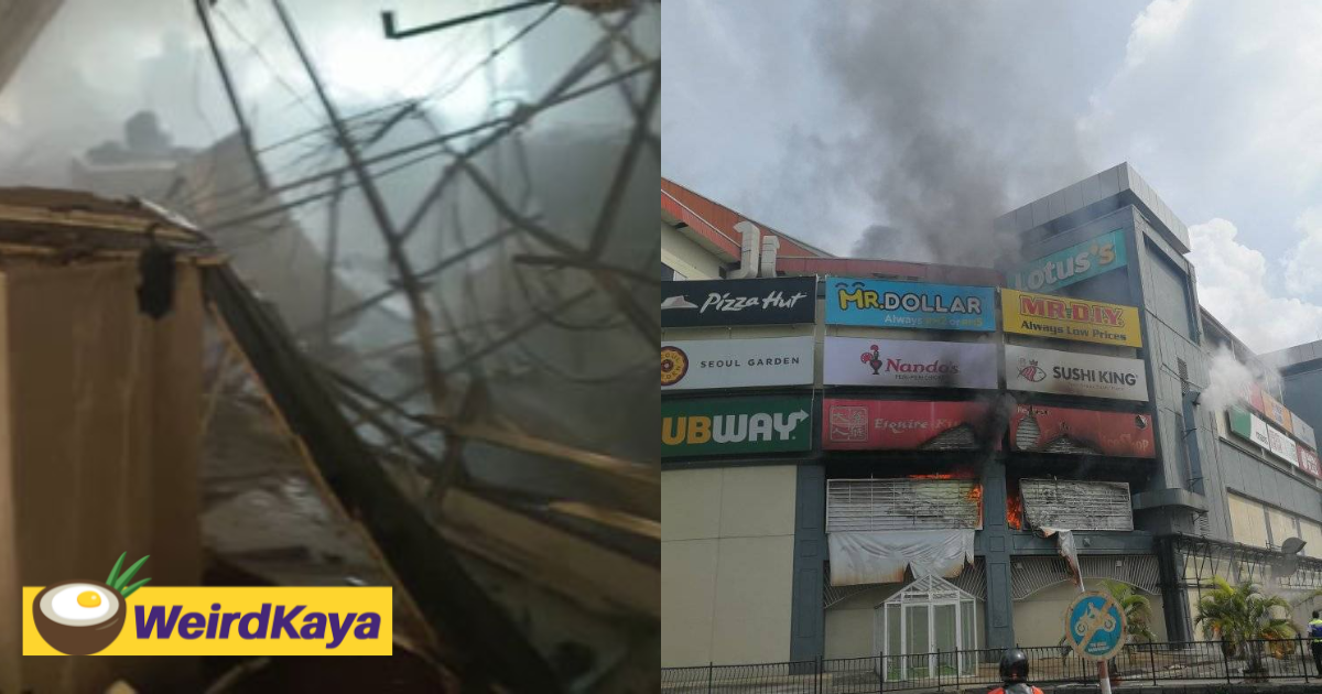 Fire burns down shoe shop at the mines shopping mall | weirdkaya
