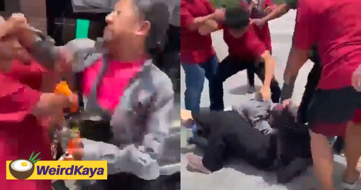 Fight breaks out between delivery rider and couple at batu pahat, leads to 11 being arrested | weirdkaya