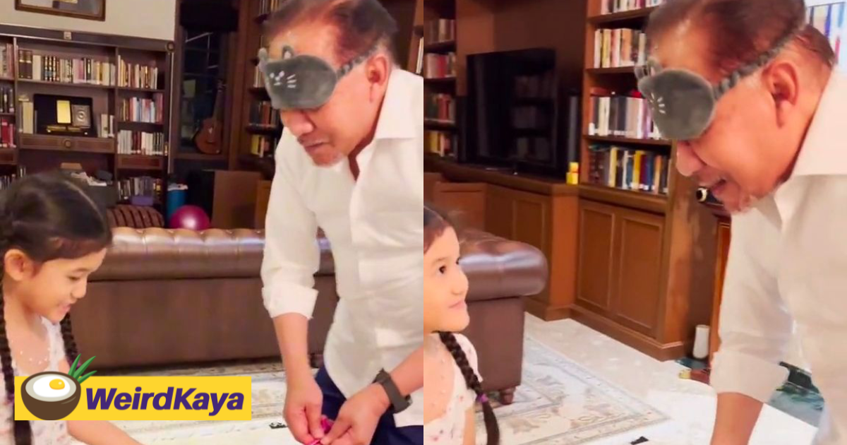Adorable clip of anwar playing with his granddaughter warms the hearts of m'sians | weirdkaya