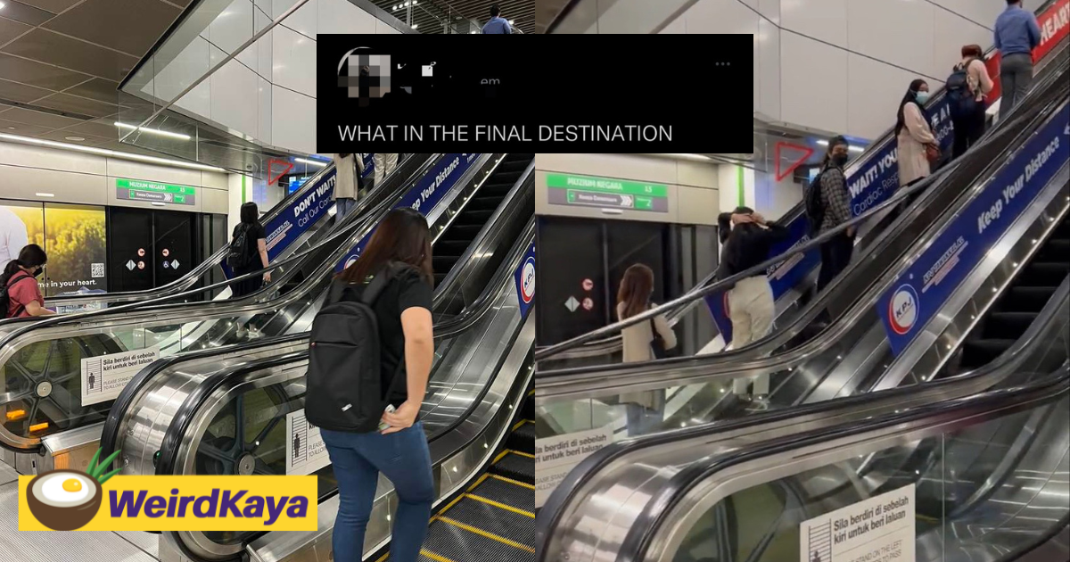 Commuters Scared By Detached Escalator Handrail Seen At MRT Station