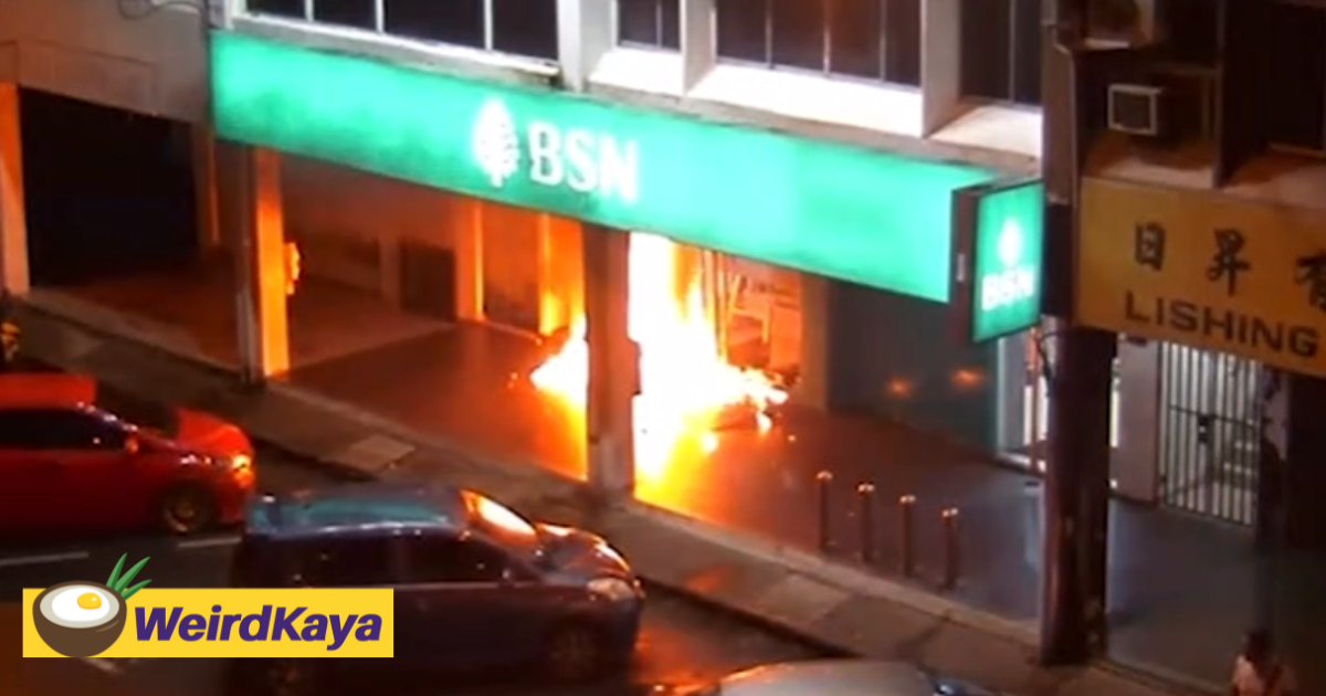 M'sian man throws petrol bomb at sibu bank over unsatisfactory service | weirdkaya