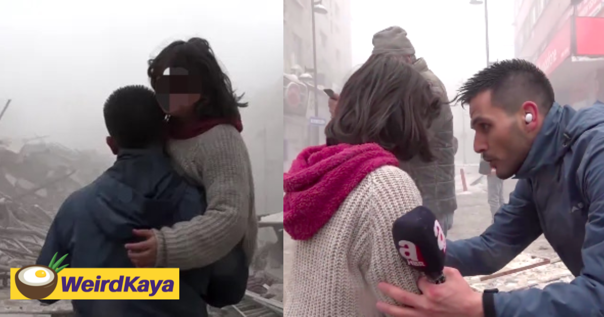 Reporter risks life to save young girl from turkey earthquake in the middle of live broadcast | weirdkaya