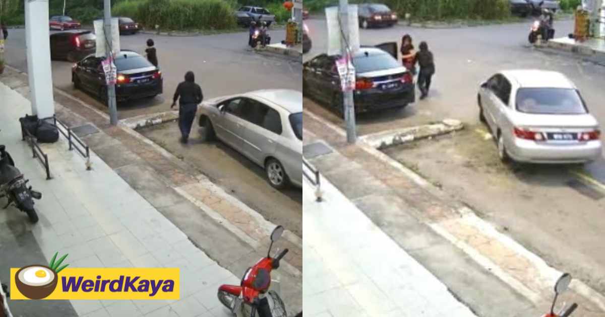 M'sian woman gets robbed by man with parang while getting into her car in klang | weirdkaya