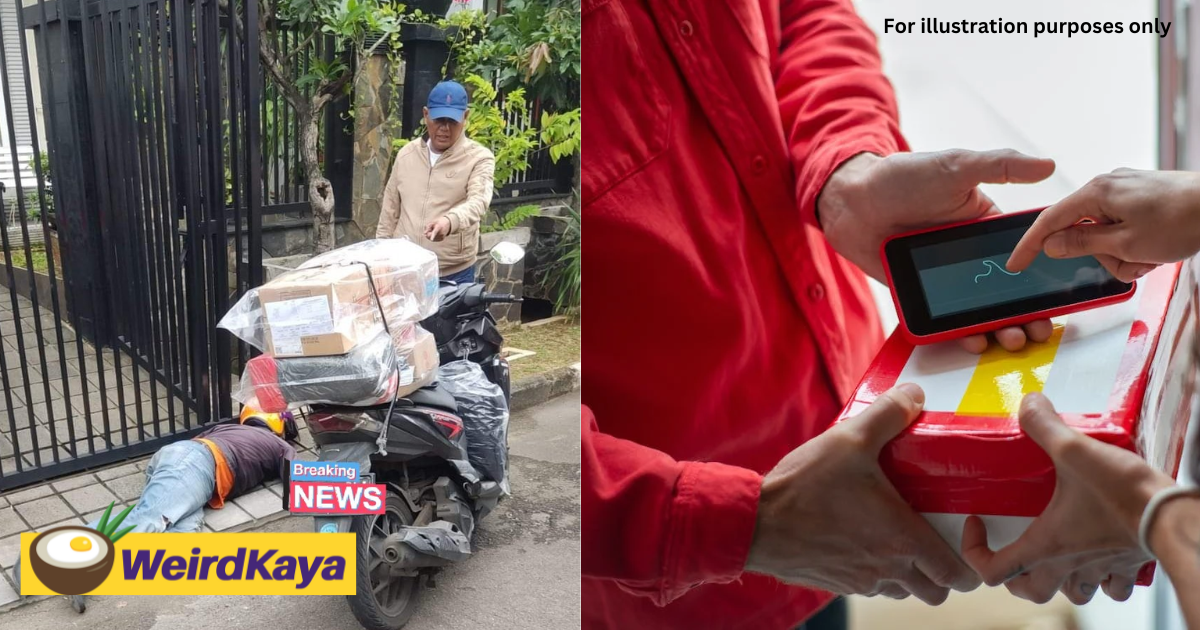 Delivery rider collapses and dies while delivering parcels due to exhaustion | weirdkaya