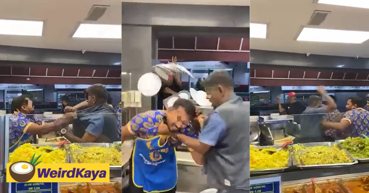 Violent fight breaks out between staff and customer at pelita restaurant in cyberjaya | weirdkaya