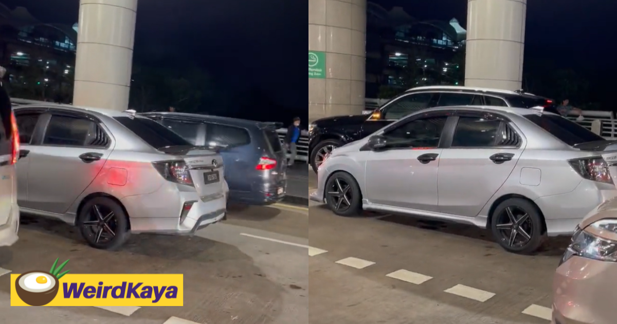 Bezza driver causes chaos at klia pickup lane by stopping car in the middle & leaves for smoke break | weirdkaya