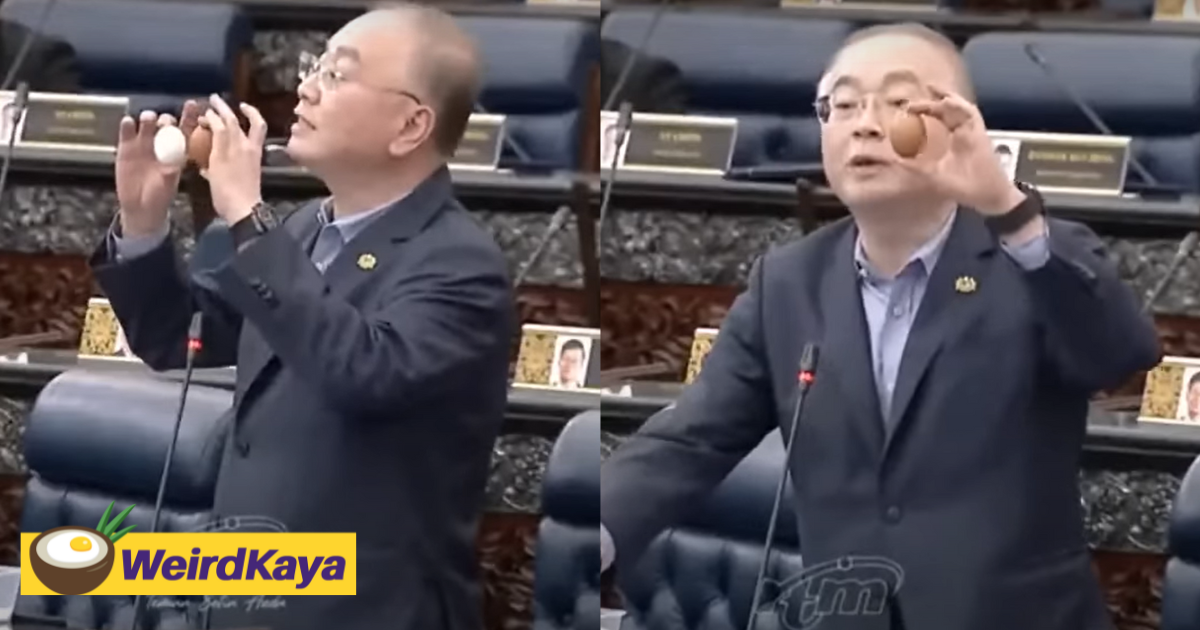 Wee ka siong amuses parliament by bringing 3 eggs to debate about egg prices | weirdkaya