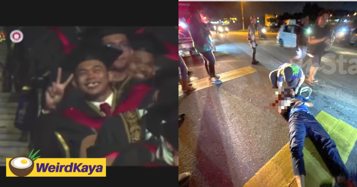 Johor student flashes toothless smile during convocation, apparently lost teeth in road accident | weirdkaya