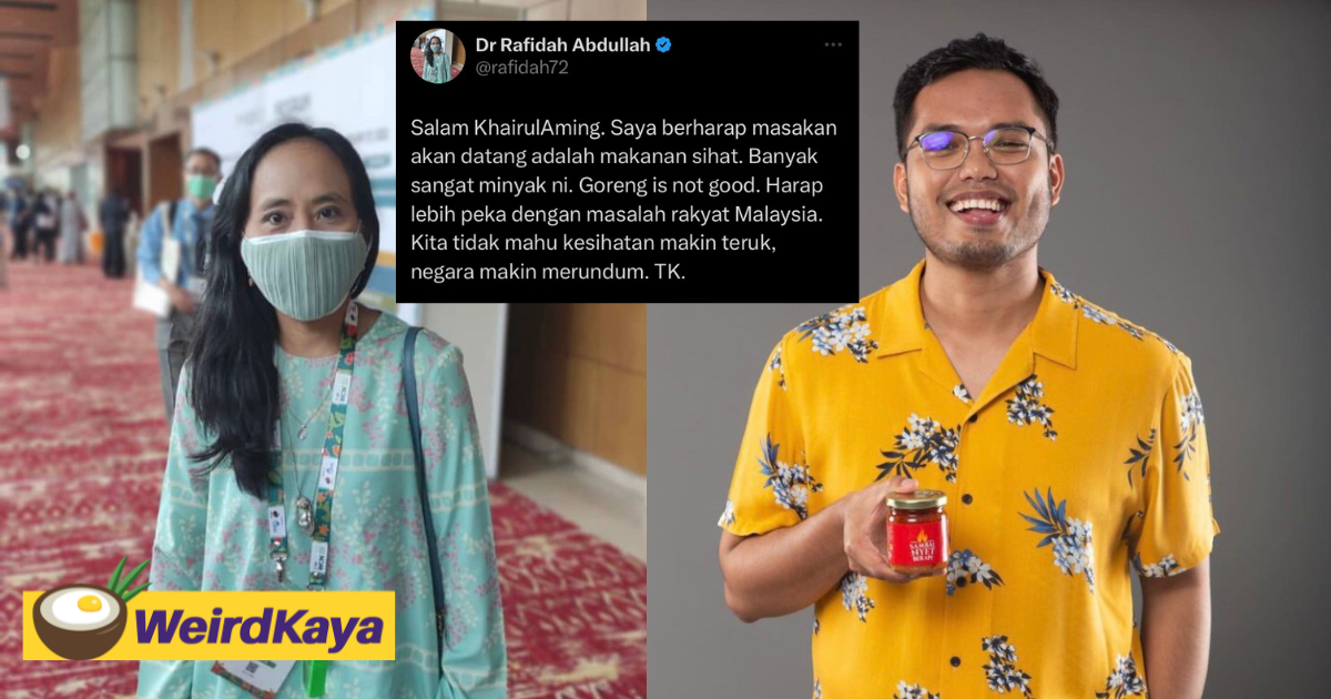 M'sian doctor advises khairul aming to come up with less oily recipes but gets slammed by netizens | weirdkaya