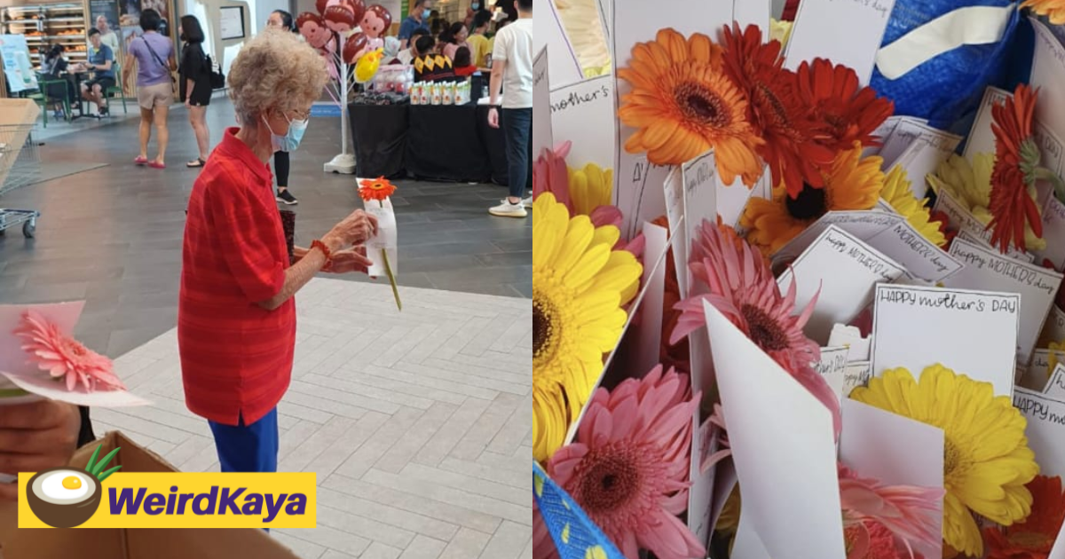 M’sian woman who lost mother to cancer hands out flowers to remember her, goes viral for touching message | weirdkaya