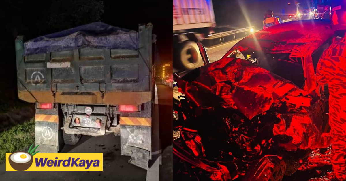 45yo m'sian mother and her 3 kids die after car crashes into lorry in perak | weirdkaya