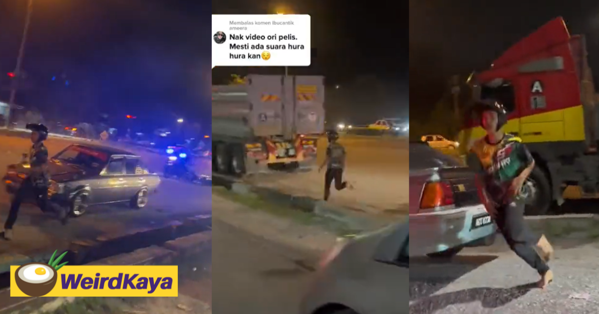 Man goes viral for fleeing during 'mat rempit' crackdown in ipoh, police say he was merely a panicked bystander | weirdkaya