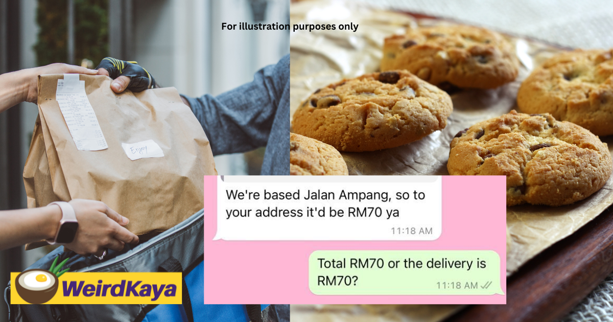 M'sian shocked by rm70 delivery fee quoted by kl seller for cookies to be sent to shah alam | weirdkaya