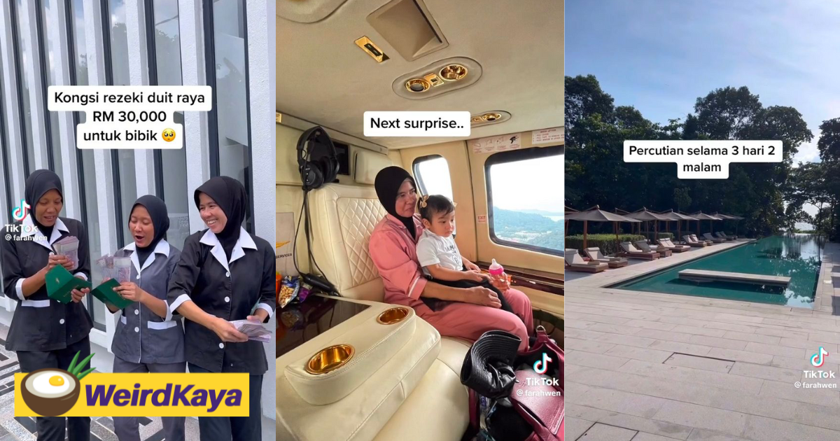 M'sian entrepreneur rewards maids with rm10k bonus, helicopter ride and resort vacation | weirdkaya