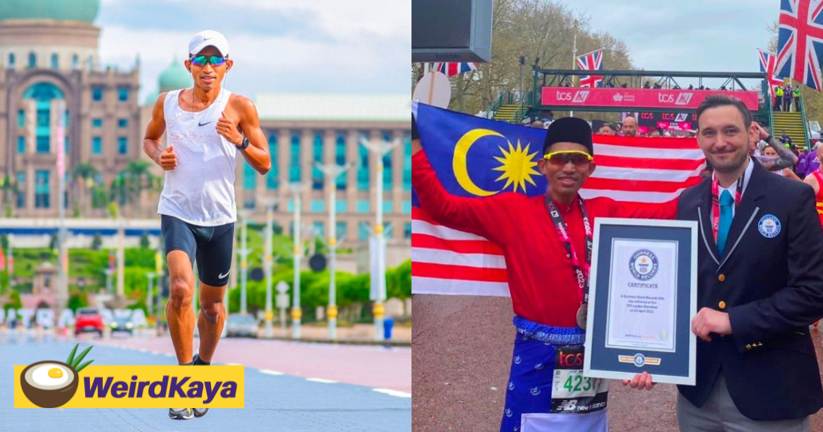 M'sian marathoner sets guinness world record by completing full marathon in traditional baju melayu under 3 hours | weirdkaya
