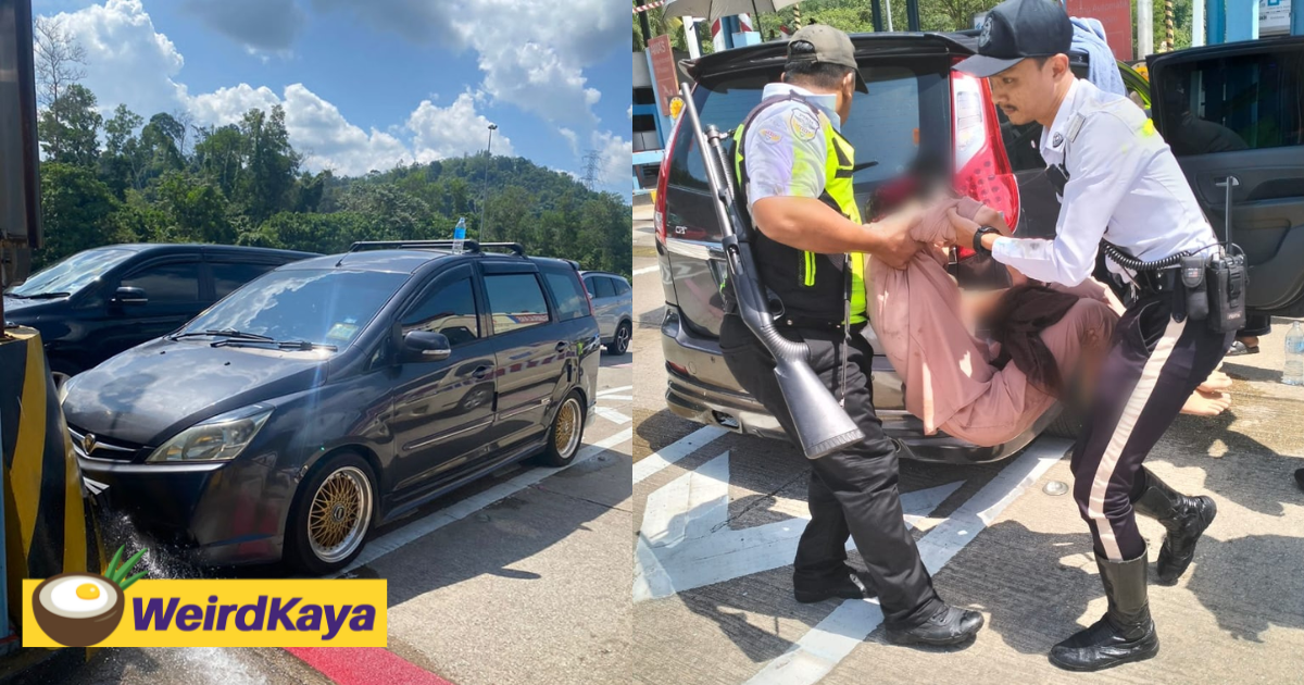 M'sian family of 4 crashes into bentong toll plaza after all go unconscious due to gas leak | weirdkaya