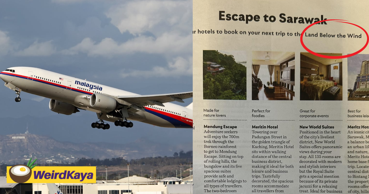 Malaysia airlines magazine mixes up sarawak's nickname with sabah's, minister calls them out | weirdkaya