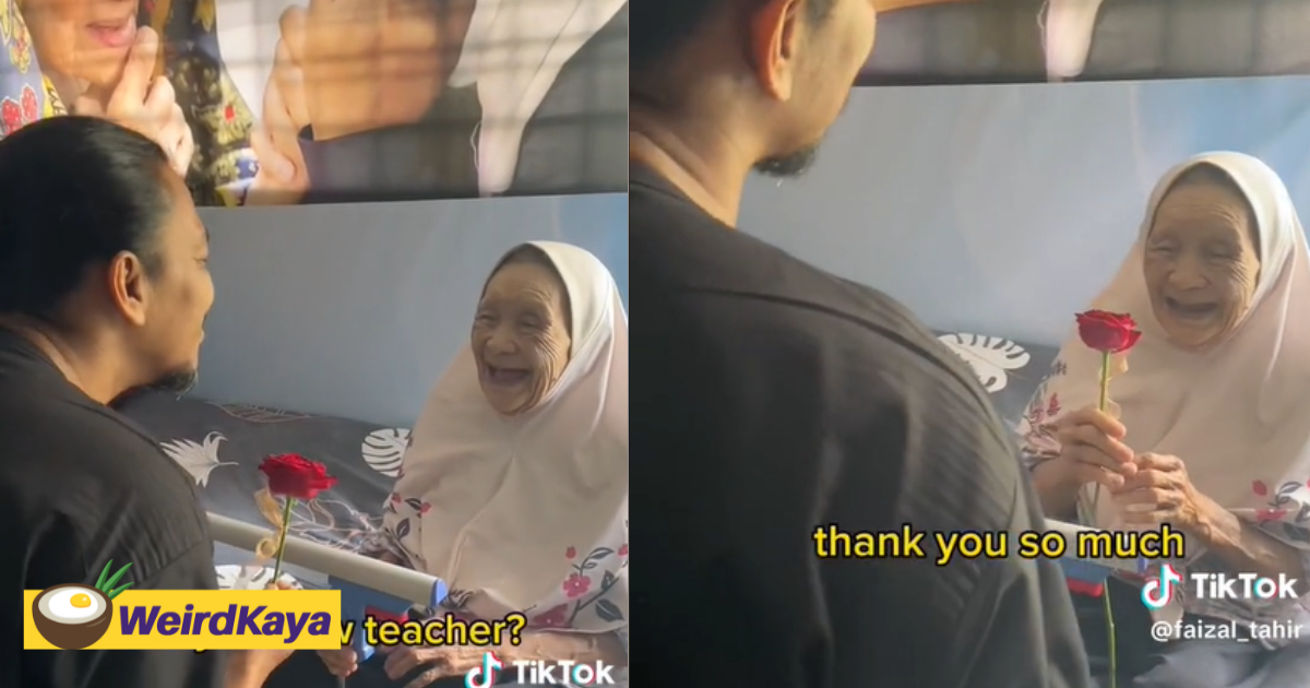 M'sian singer faizal tahir brightens old woman's day with a rose and it's the sweetest thing ever | weirdkaya
