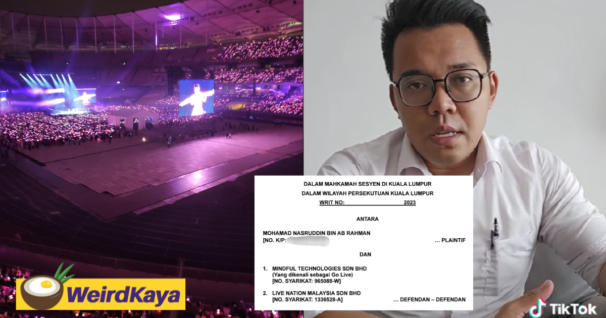 M’sian lawyer sues blackpink concert organiser for rm1 mil over seat that never existed | weirdkaya